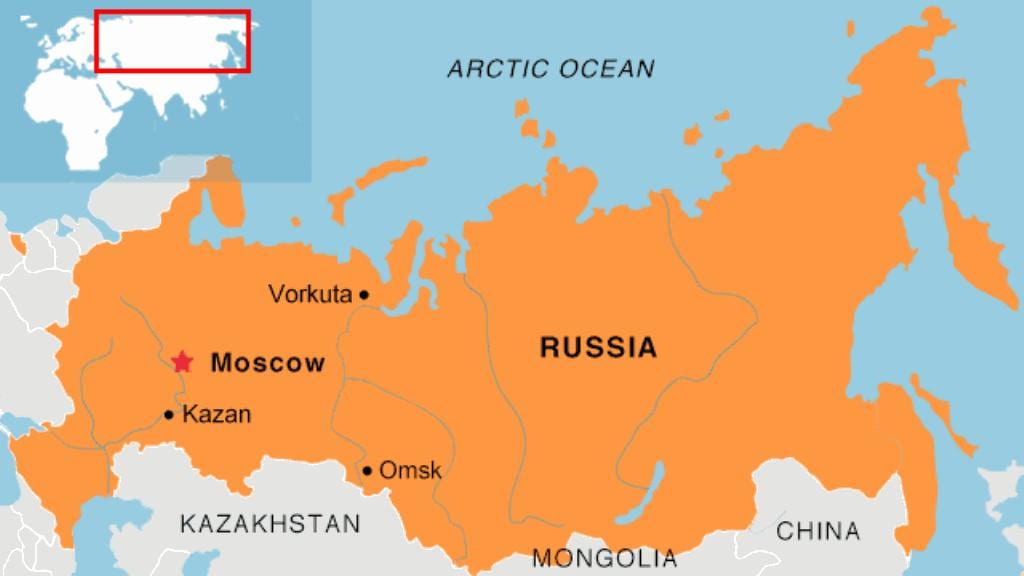 Москва байршил газрын зураг дээр