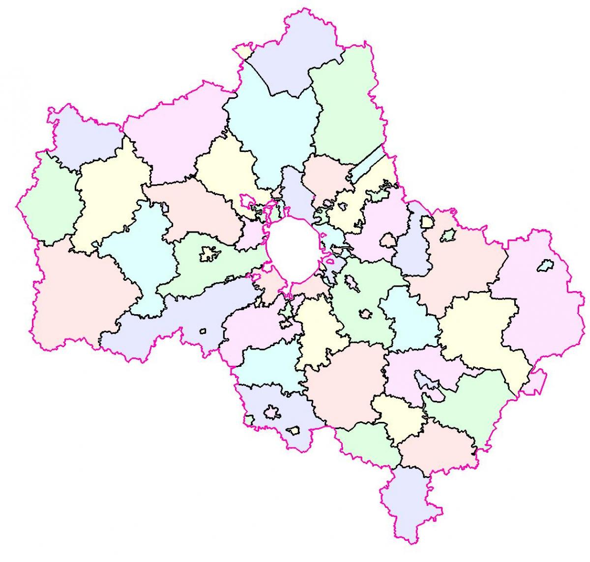 Moskva бүс нутгийн газрын зураг