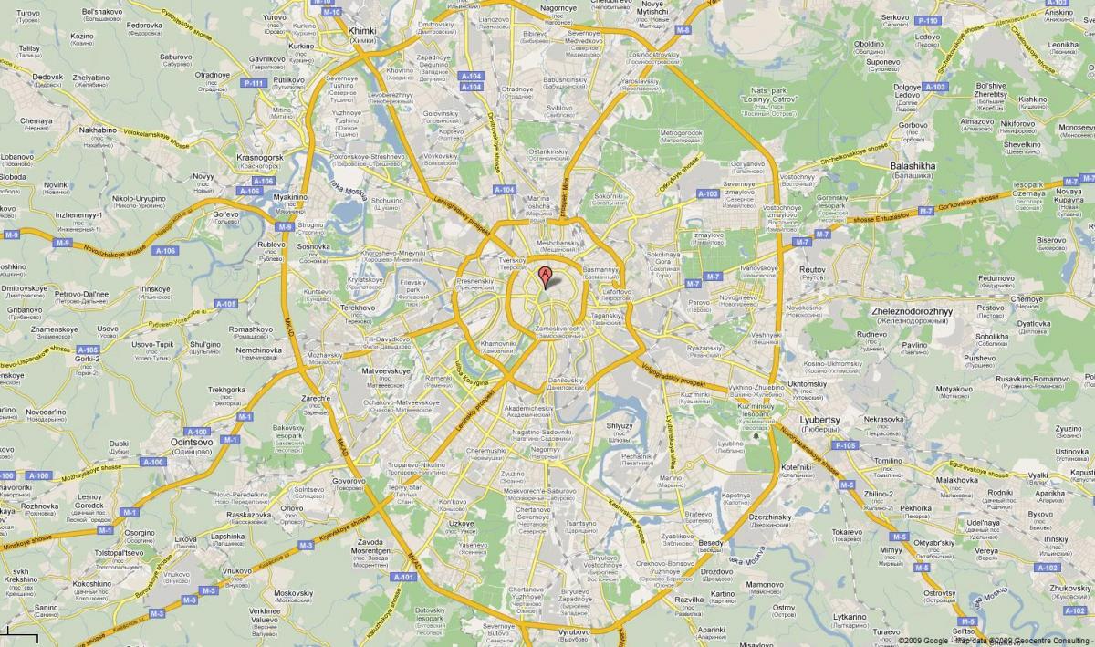 Moskva авто замын газрын зураг нь