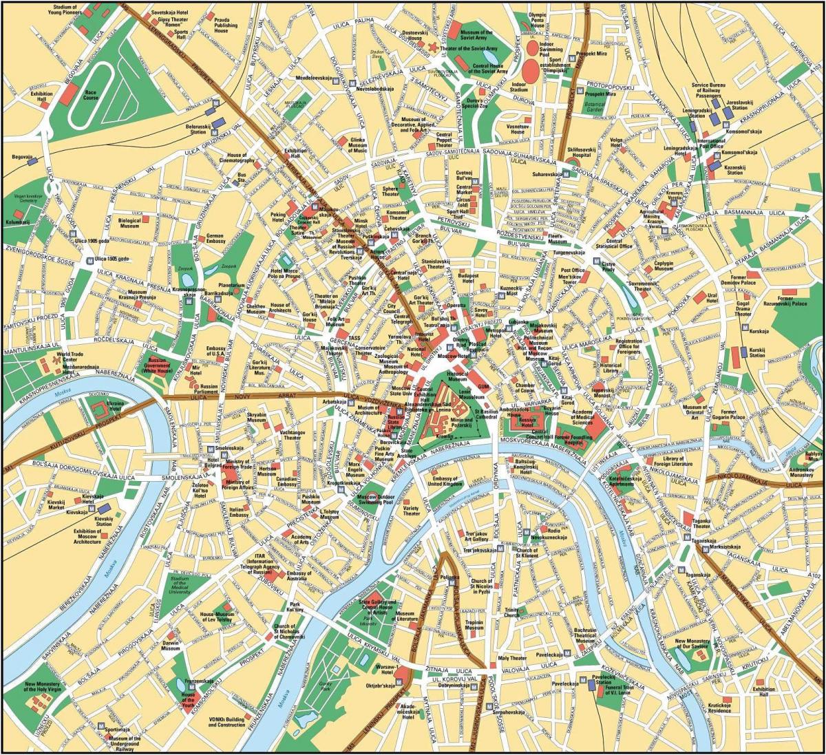 Moskva гудамжны газрын зураг