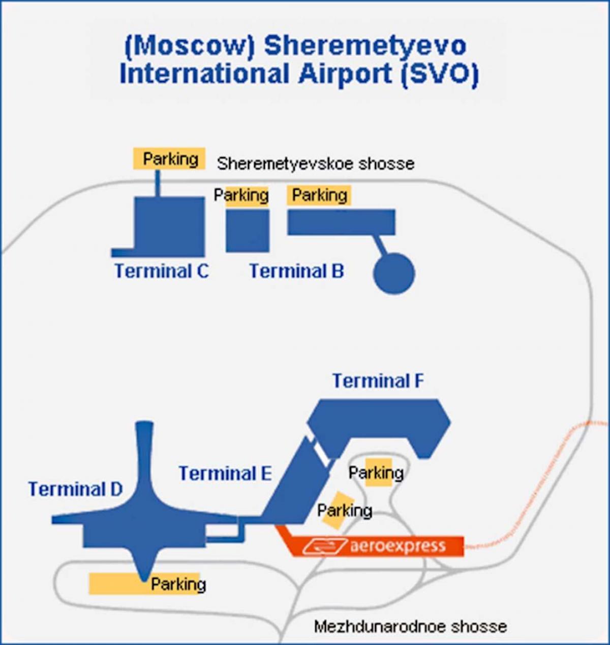 Sheremetyevo терминал газрын зураг