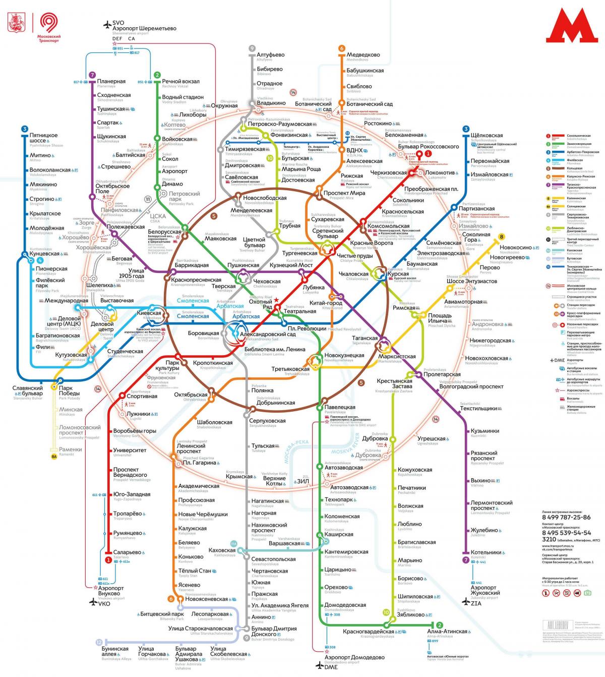 Moskva тээврийн газрын зураг