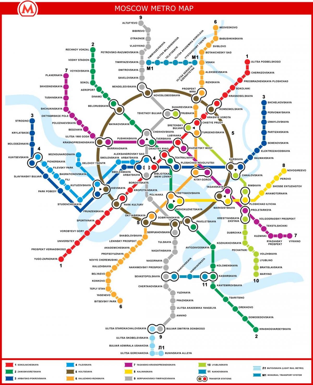 Москвагийн метроны газрын зураг