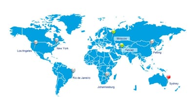 Москва Орос улс дэлхийн газрын зураг дээр