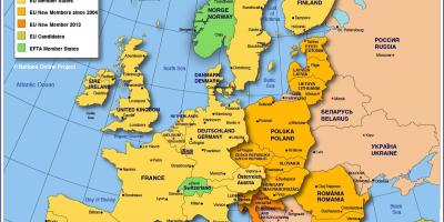 Москва газрын зураг дээр европын
